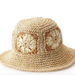 Fun Summer Straw Crochet Bucket Hat